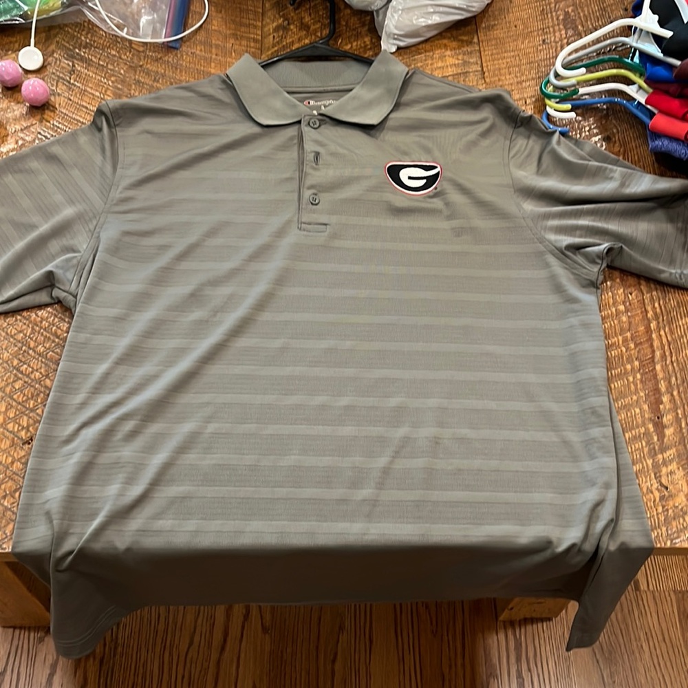 Champions Large dry fit Georgia Collard Shirts